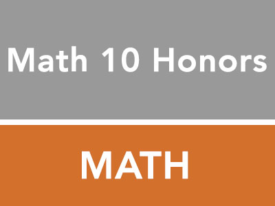 Math 10 Honors HGHS Final Exam